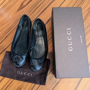 Authentic Gucci Ballet Flats - Black, 9.5